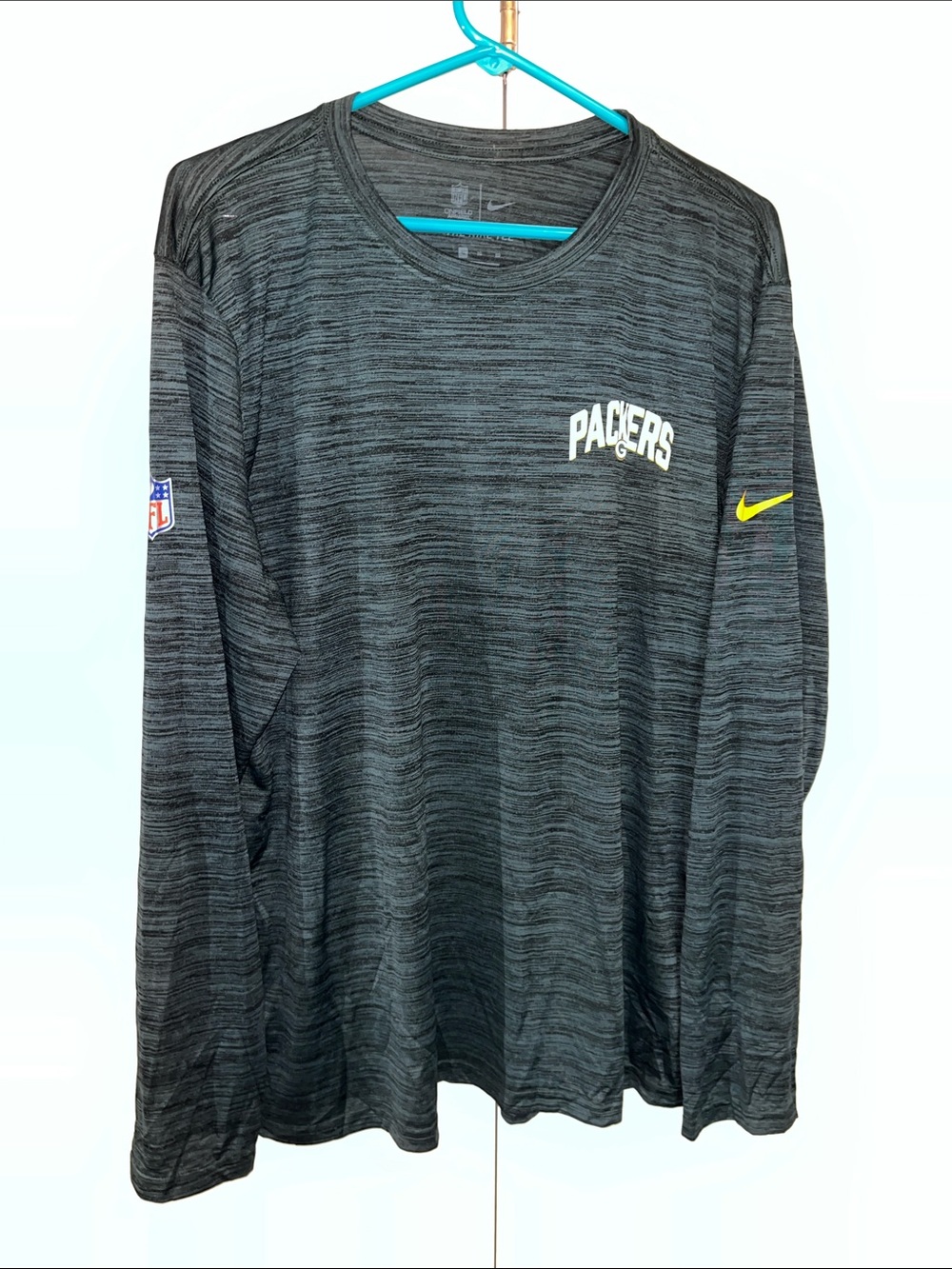 Mens NFL Shield New LS Green Bay Packers Nike T shirt XL NWOT